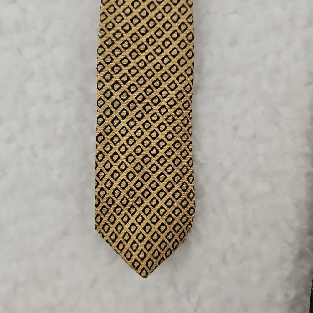 $91 Tommy Hilfiger Men's Blue Geo Classic Vintage Wide Silk Neck‎ Tie 58X3.75